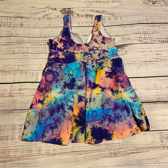 Torrid Wireless Long Length Swim Dress Tie Dye 1X - Picture 7 of 15